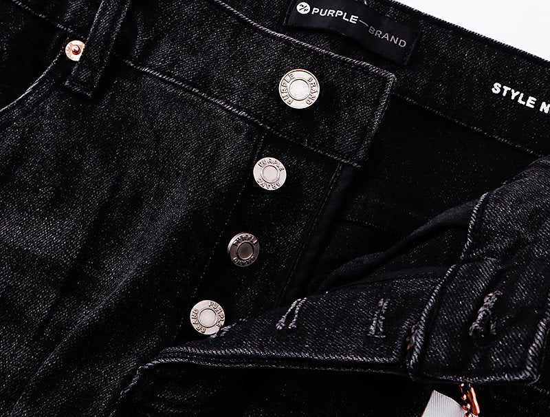 Purple Brand Black Embellished Jeans — detail
